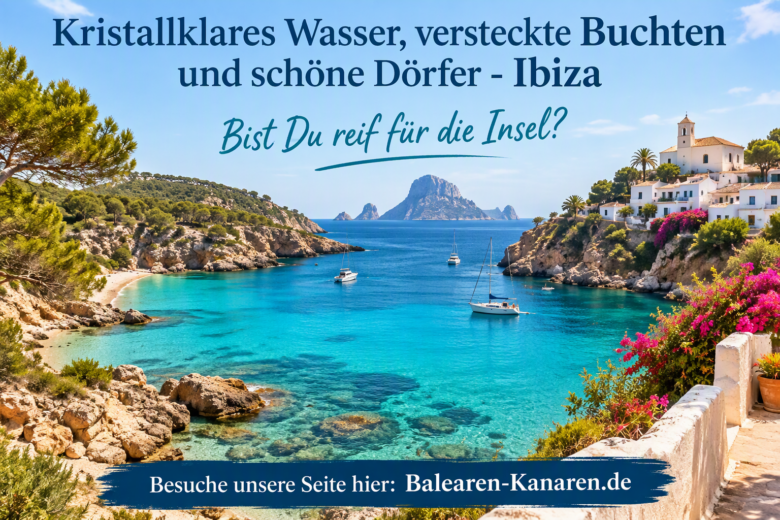 Kristallklares Wasser, versteckte Buchten und schöne Dörfer - Ibiza