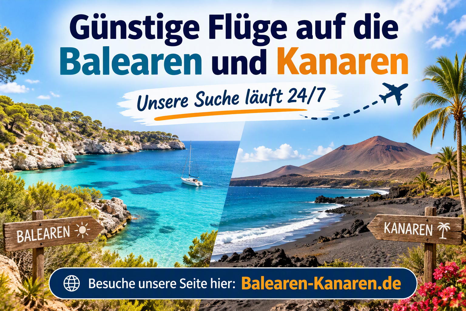 Günstige Flüge auf die Balearen und Kanaren