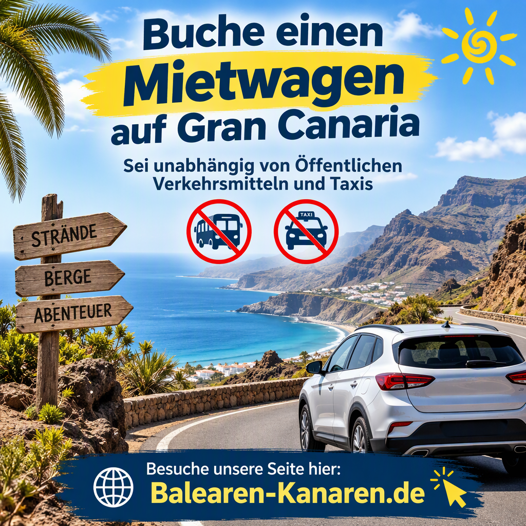 Buche einen Mietwagen auf Gran Canaria