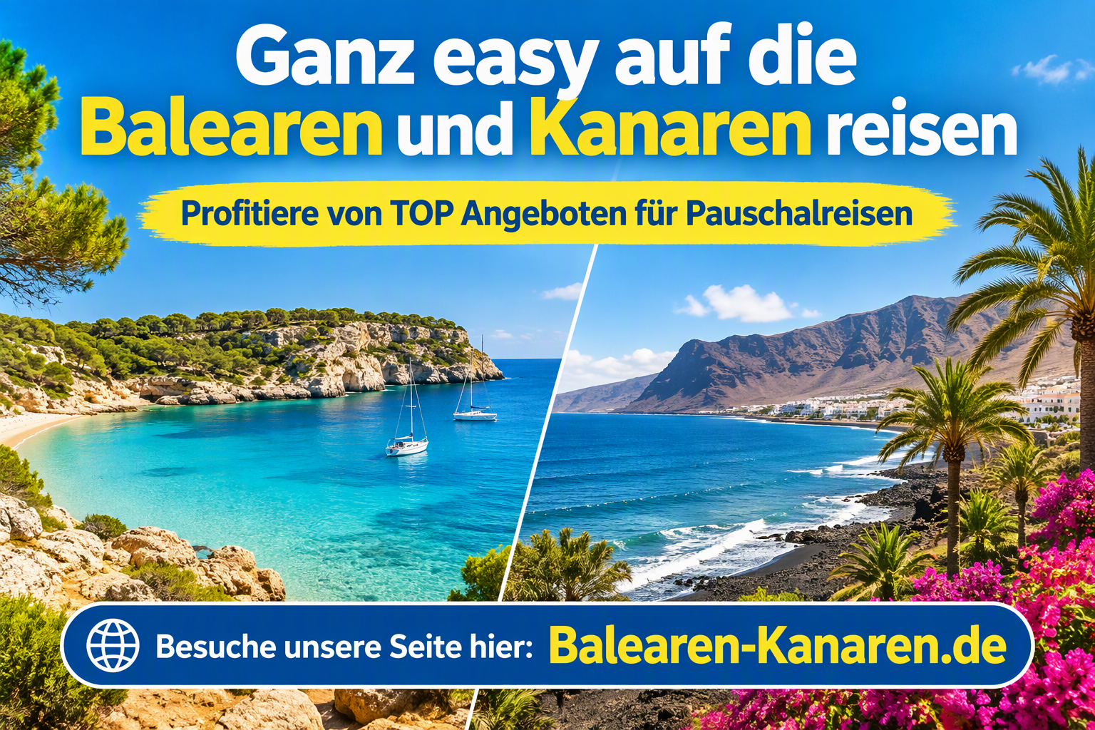 Ganz easy auf die Balearen und Kanaren reisen
