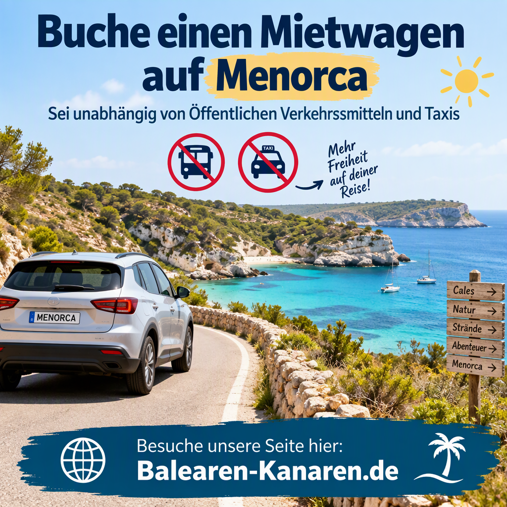 Buche Deinen Mietwagen auf Menorca