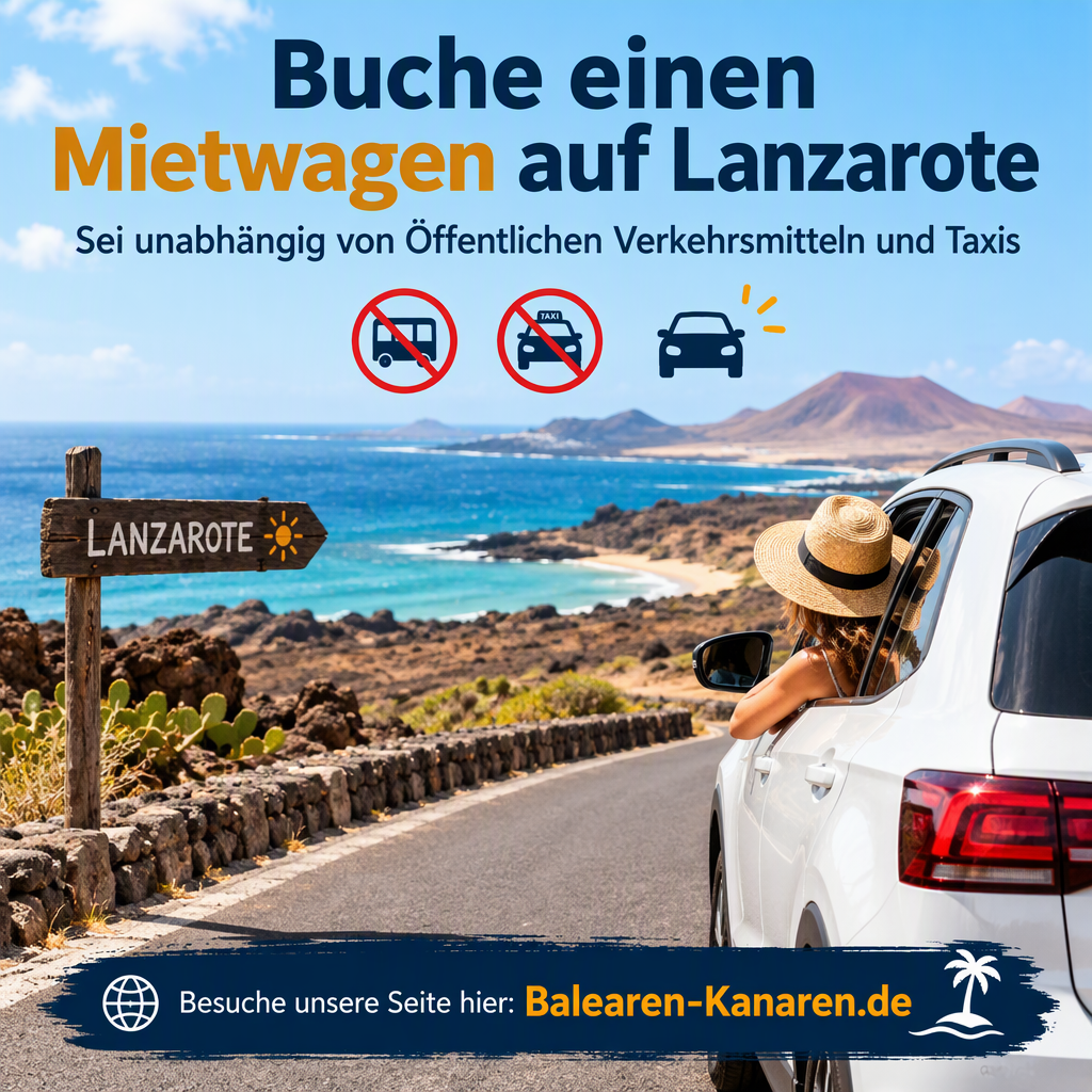 Buche einen Mietwagen auf Lanzarote